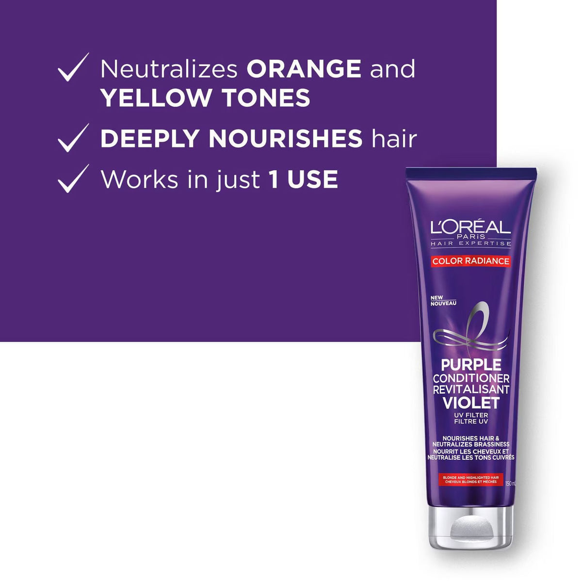 L'Oreal Paris Hair Expertise Color Radiance Purple Conditioner 150ml