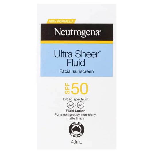 Neutrogena Ultra Sheer Fluid Facial Sunscreen SPF 50 40ml