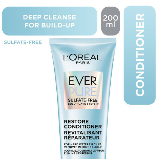 L'Oreal Paris EverPure Sulfate-Free Restore Conditioner for Hard Water Exposure and Build-Up 200ml