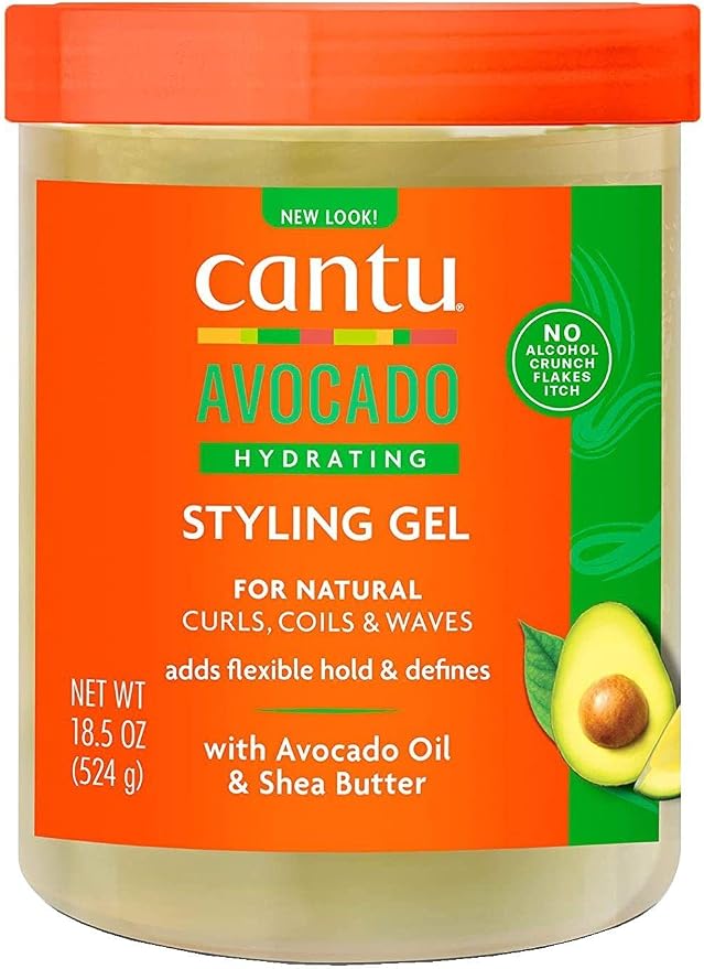 Cantu Avocado Hydrating Hair Gel With Avocado Oil And Shea Butter 524g