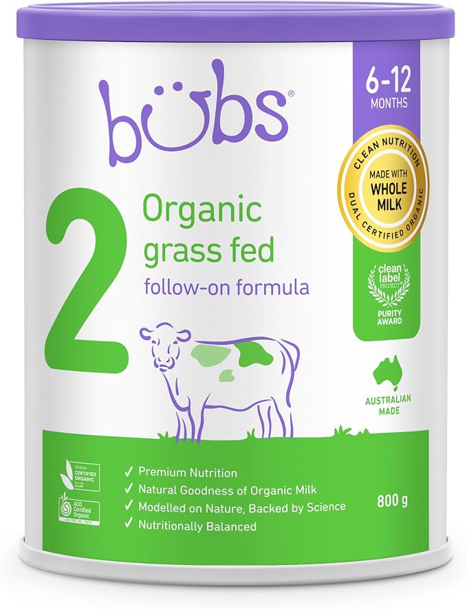 Bubs Organic Cow Milk Powder (6â€“12 months) 800g