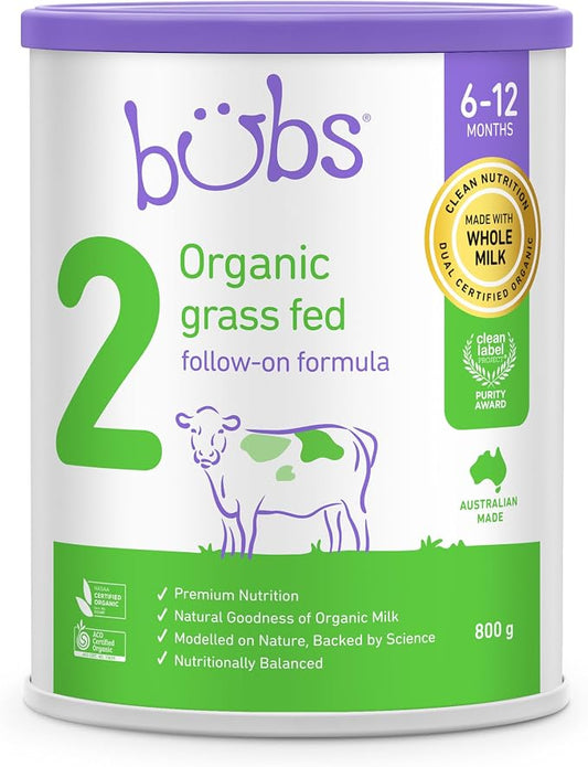 Bubs Organic Cow Milk Powder (6â€“12 months) 800g