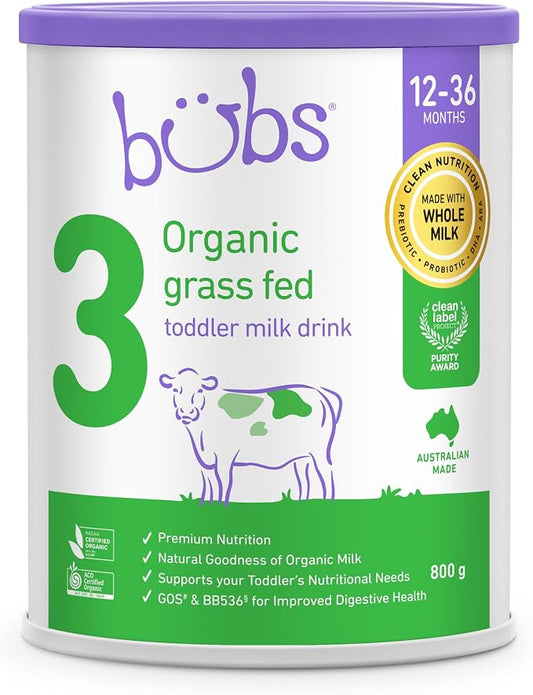 Bubs Organic Cow Milk Powder (12â€“36 months) 800g