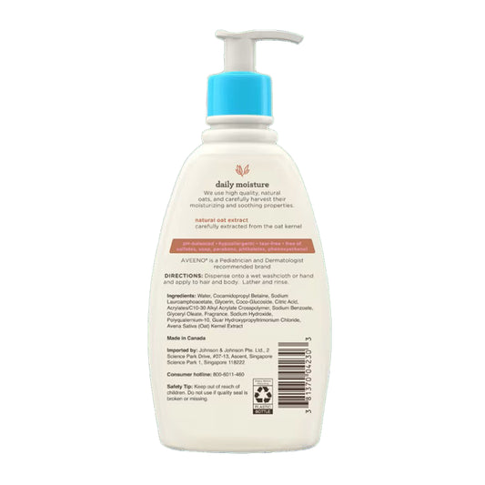 Aveeno Baby Daily Moisture Light Scent Sensitive Wash And Shampoo 354ml