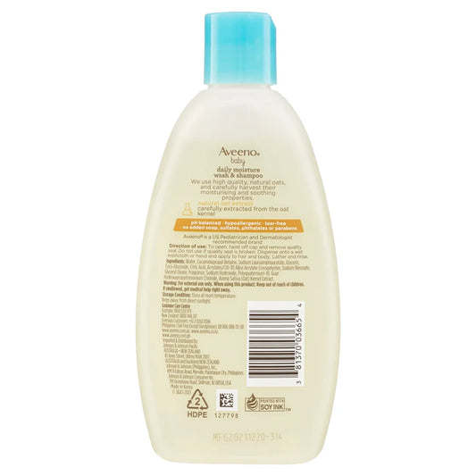 Aveeno Baby Daily Moisture Light Scent Sensitive Wash & Shampoo 236ml