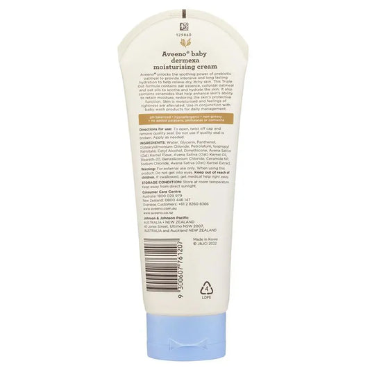 Aveeno Baby Dermexa Eczema Fragrance Free Moisturising Cream 206g
