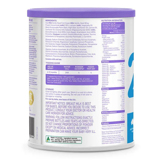 Bubs Easy Digest Goat Milk Powder (6 to 12 months) 800g