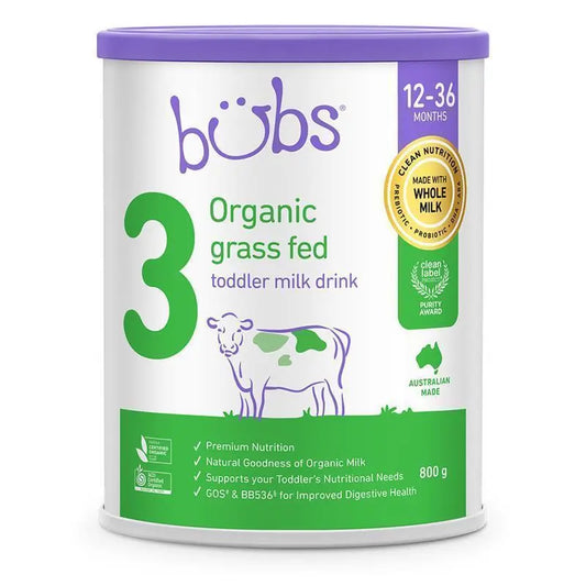 Bubs Organic Cow Milk Powder (12 to 36 months) 800g