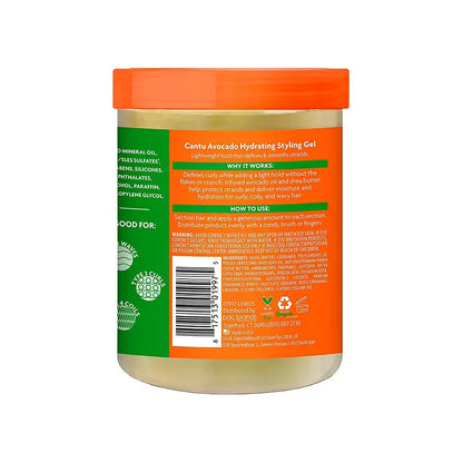 Cantu Avocado Hydrating Hair Gel With Avocado Oil And Shea Butter 524g