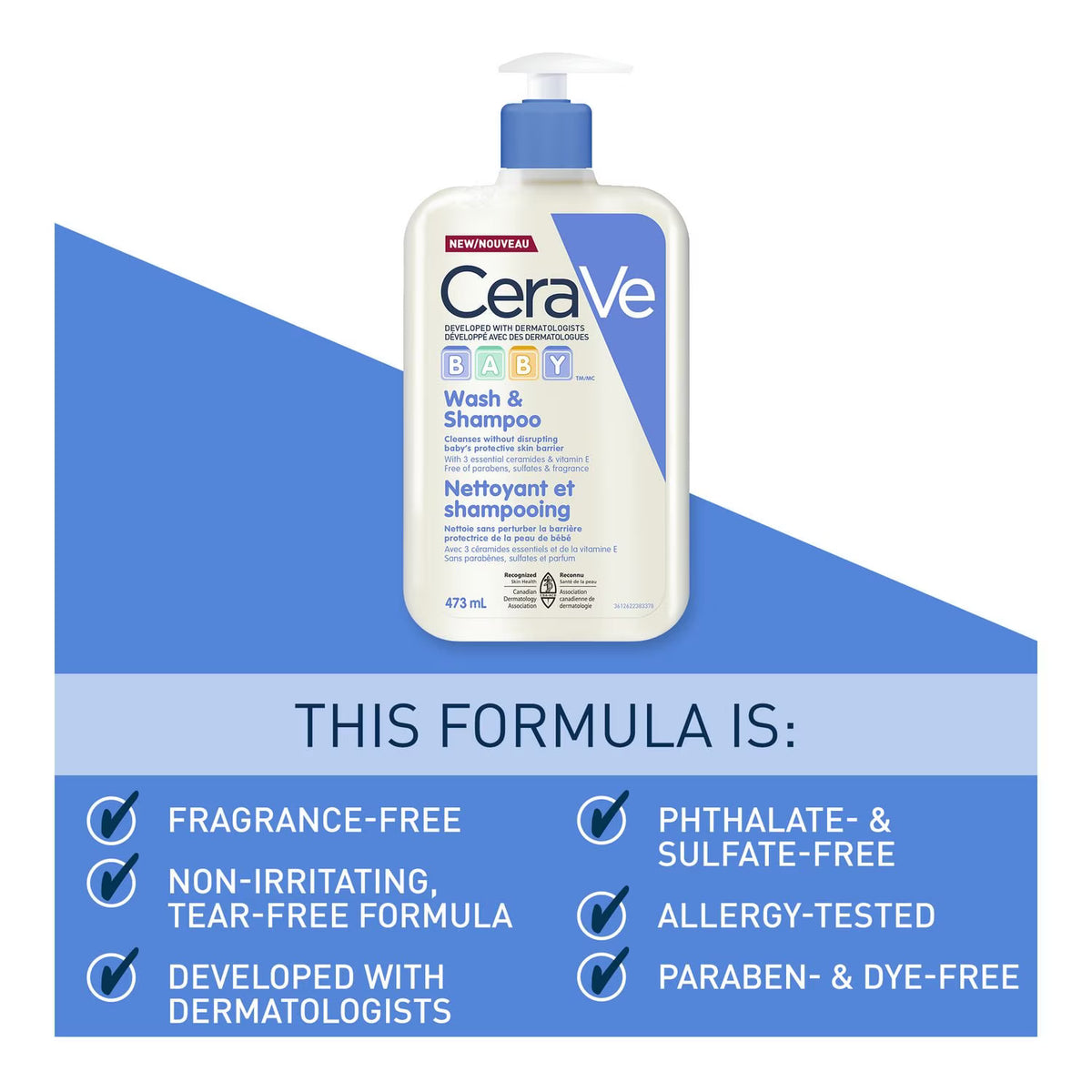 CeraVe Baby Wash Shampoo 473ml