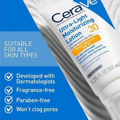 Cerave Ultra-Light Moisturizing Lotion SPF30 52ml For Oily Skin