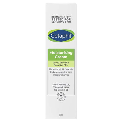 Cetaphil Moisturising Cream For Dry to Very Dry, Sensitive Skin 100g