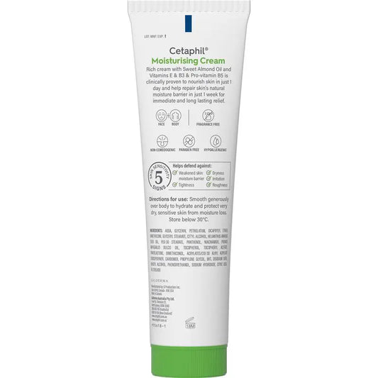 Cetaphil Moisturising Cream For Dry to Very Dry, Sensitive Skin 100g