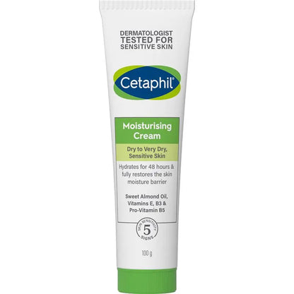 Cetaphil Moisturising Cream For Dry to Very Dry, Sensitive Skin 100g
