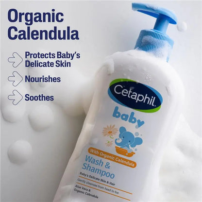 Cetaphil Baby Wash & Shampoo with Organic Calendula 400ml
