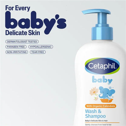 Cetaphil Baby Wash & Shampoo with Organic Calendula 400ml