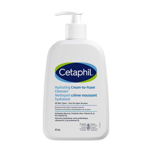Cetaphil Hydrating Cream-to-Foam Cleanser 473ml