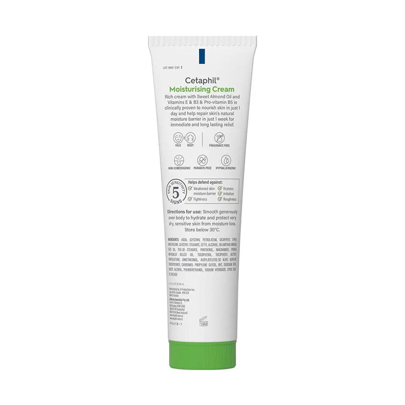 Cetaphil Moisturising Cream For Dry to Very Dry, Sensitive Skin 100g
