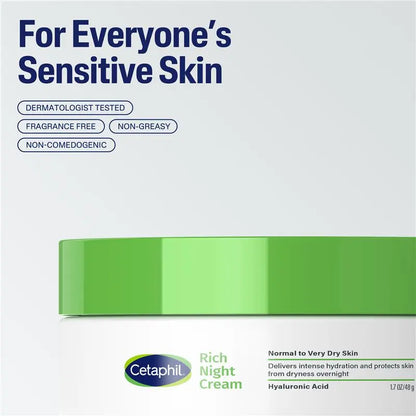 Cetaphil Rich Night Cream For Normal to Very Dry Skin 48g