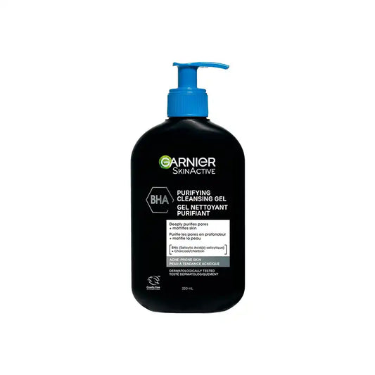 Garnier Skin Active BHA Purifying Cleansing Gel with Salicylic Acid and Charcoal 250ml