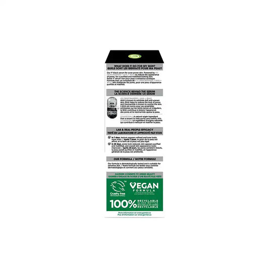 Garnier Skin Active Pore Purifying AHA + BHA Serum 30ml