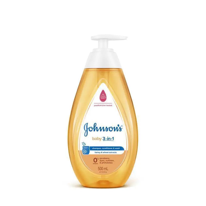 Johnson's Baby 3 in 1 Gentle Tear-Free Shampoo, Conditioner & Wash 500ml