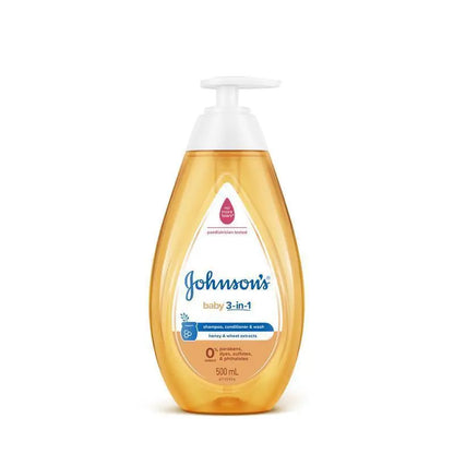 Johnson's Baby 3 in 1 Gentle Tear-Free Shampoo, Conditioner & Wash 500ml