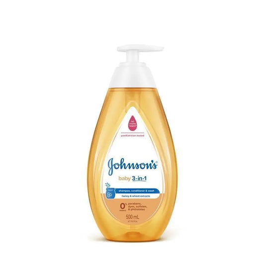 Johnson's Baby 3 in 1 Gentle Tear-Free Shampoo, Conditioner & Wash 500ml