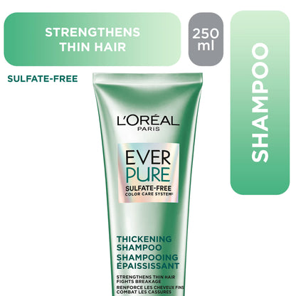 L'Oreal Paris EverPure Sulfate-Free Thickening Shampoo for Fortifying Fine Hair 250ml
