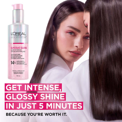L'Oreal Paris Hair Expertise Glycolic Gloss Shine Leave-In Serum 150ml