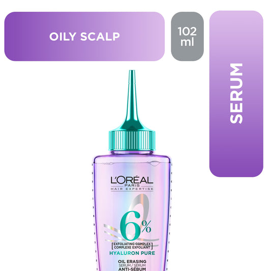 L'Oreal Paris Hair Expertise Hyaluron Pure Oil Erasing Scalp Serum with Salicylic Acid, 102ml
