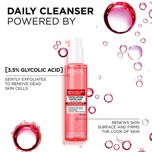 L'Oreal Paris Revitalift Exfoliating Face Cleanser with Glycolic Acid 150ml