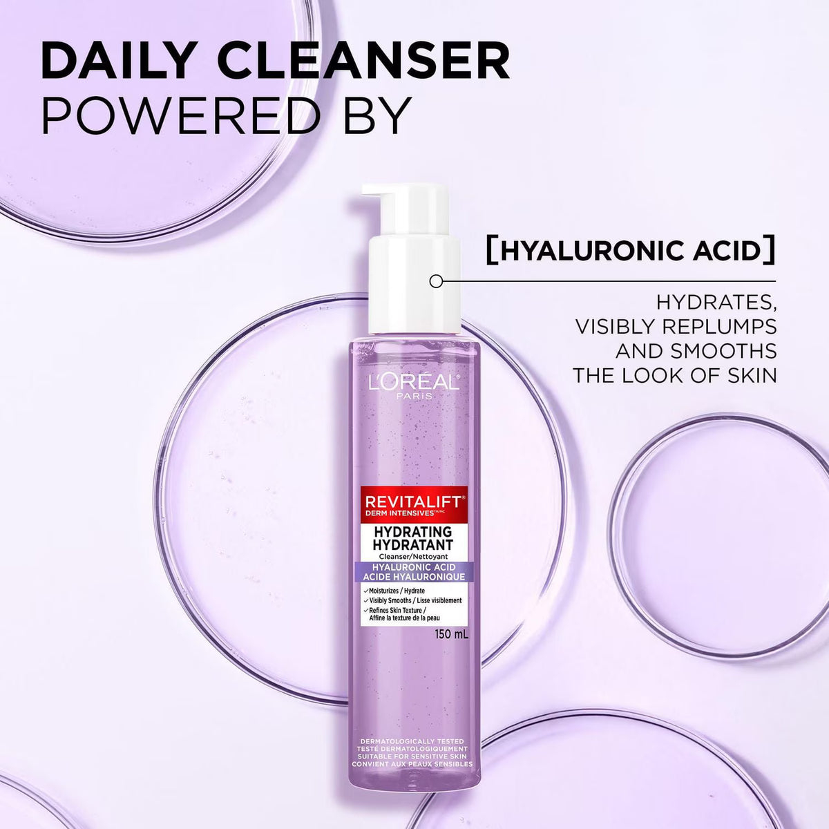 L'Oreal Paris Revitalift Hydrating Face Cleanser With Hyaluronic Acid 150ml