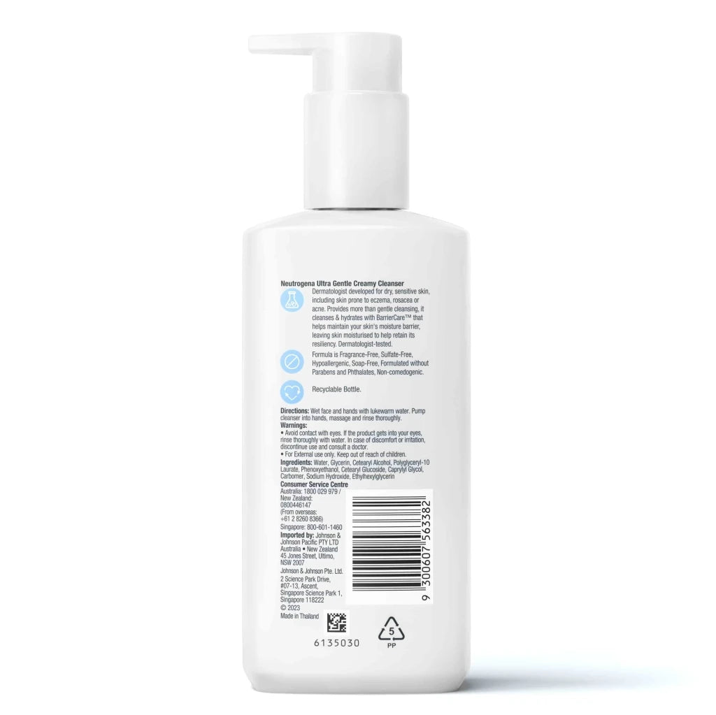Neutrogena Ultra Gentle Creamy Cleanser 200mL