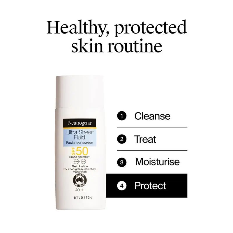Neutrogena Ultra Sheer Fluid Facial Sunscreen SPF 50 40ml