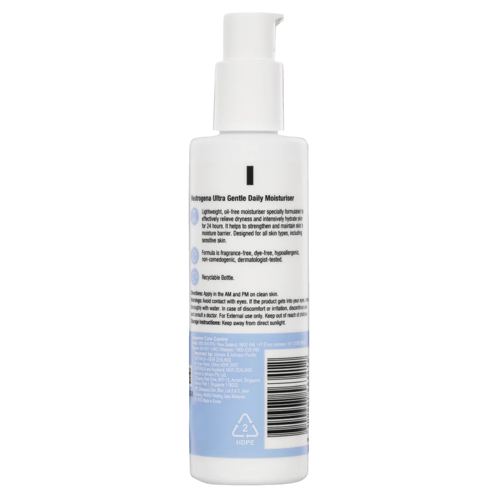 Neutrogena Ultra Gentle Daily Face Moisturiser Sensitive 100ml