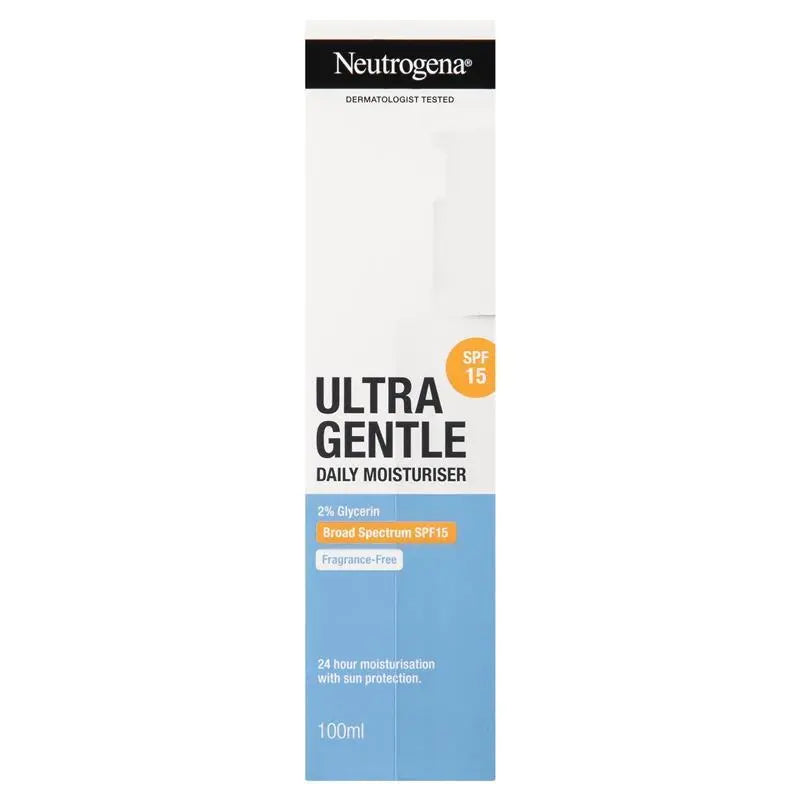 Neutrogena Ultra Gentle daily moisturizer packaging on a white background