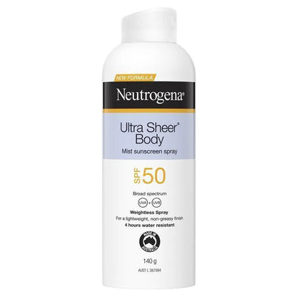 Neutrogena Ultra Sheer Body Mist SPF 50 Sunscreen Spray 140g