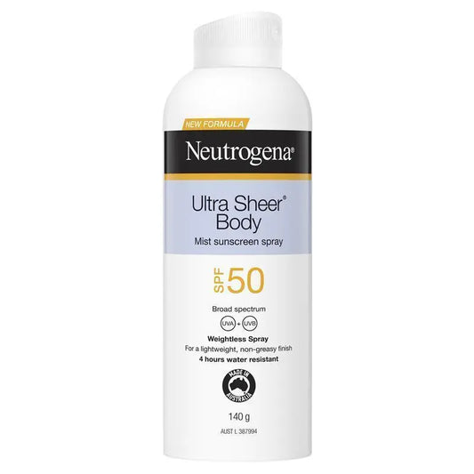 Neutrogena Ultra Sheer Body Mist SPF 50 Sunscreen Spray 140g