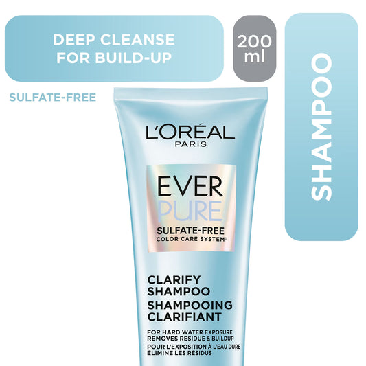 L'Oreal Paris EverPure Sulfate-Free Clarifying Shampoo for Hard Water Exposure and Build-Up 200ml